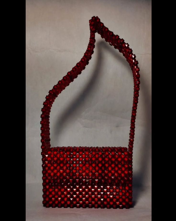 The Ruby Sculptural Beaded Handbag