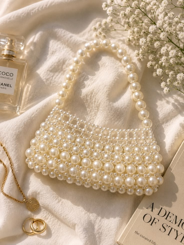 JAYSHEEN Signature Pearl Handcrafted Purse